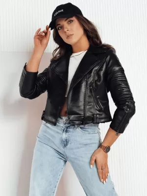 Dámská kožená bunda DSTREET NEGRA ty4163 ČERNÁ