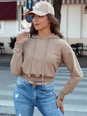 Dámská mikina DSTREET TRENDHOOD BY1311 KARAMELOVÁ