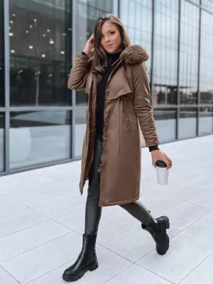 Dámský kabát DSTREET LUSTER TY3956 KARAMELOVÁ