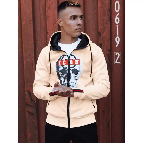  Pánská mikina DSTREET bx5839 BÉŽOVÁ 