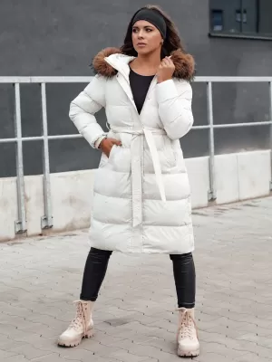 Dámský zimní kabát DSTREET STYLEBELLA BÍLÁ