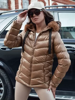 Dámská bunda DSTREET MIRIAL ty4573 KARAMELOVÁ