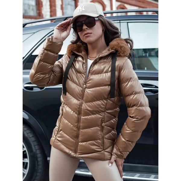  Dámská bunda DSTREET MIRIAL ty4573 KARAMELOVÁ 