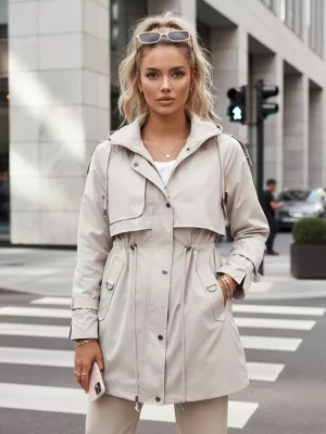 Dámská parka DSTREET BRENS SVĚTLE BÉŽOVÁ