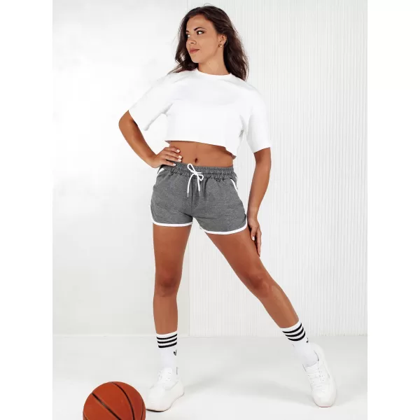  Dámské šortky DSTREET TOP SPORT TMAVĚ ŠEDÁ 
