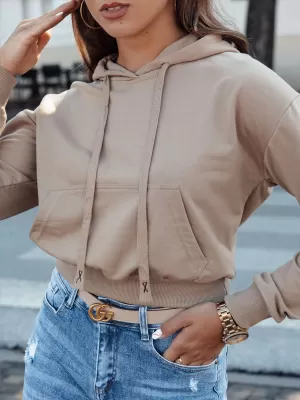 Dámská mikina DSTREET TRENDHOOD BY1311 KARAMELOVÁ