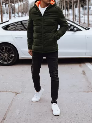 Pánská zimní bunda DSTREET tx4893 ZELENÁ