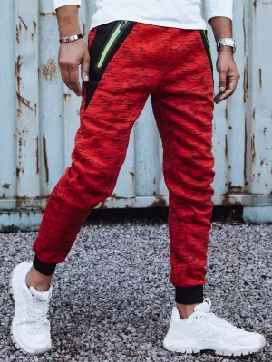 Pánské tepláky DSTREET ux4442 ČERVENÁ