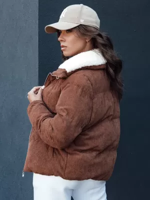 Dámská zimní bunda DSTREET TRENDYGLAM TY4360 KARAMELOVÁ
