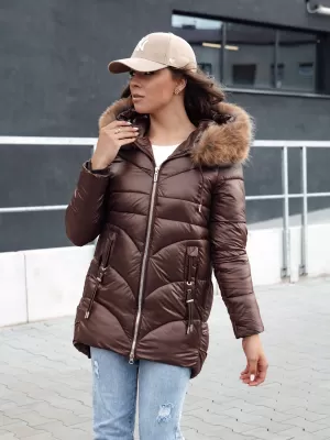 Dámská bunda DSTREET WINTERCHIC ty4458 KARAMELOVÁ