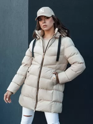 Dámský kabát DSTREET GABRIELLE SVĚTLE BÉŽOVÁ