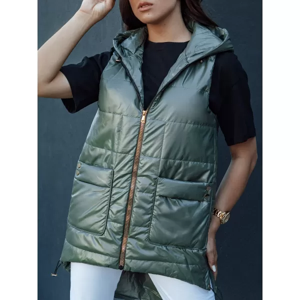  Dámská vesta DSTREET JESS TY4442 ZELENÁ 