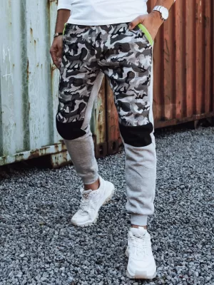Pánské tepláky DSTREET ux4428 SVĚTLE ŠEDÁ CAMO