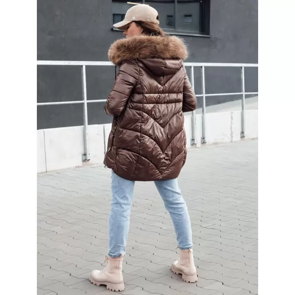  Dámská bunda DSTREET WINTERCHIC ty4458 KARAMELOVÁ 