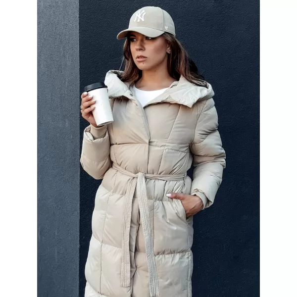  Dámský kabát DSTREET CLOUTIQUE SVĚTLE BÉŽOVÁ 