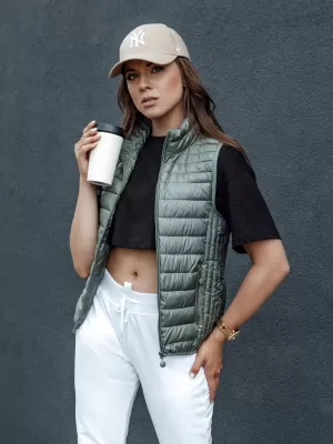 Dámská vesta DSTREET STYLISHZ TY4448 ZELENÁ
