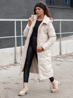 Dámský zimní kabát DSTREET GLAMPUFF BÉŽOVÁ
