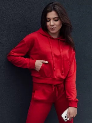 Dámská mikina DSTREET TRENDHOOD ČERVENÁ