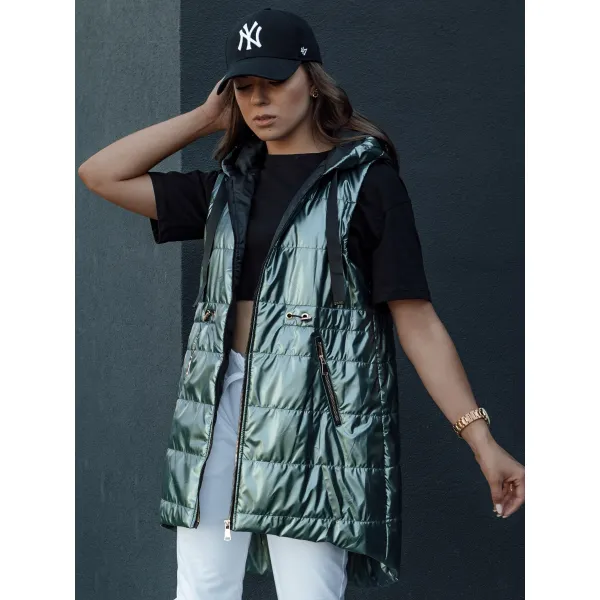  Dámská vesta DSTREET PIXIECODE TY4445 ZELENÁ 