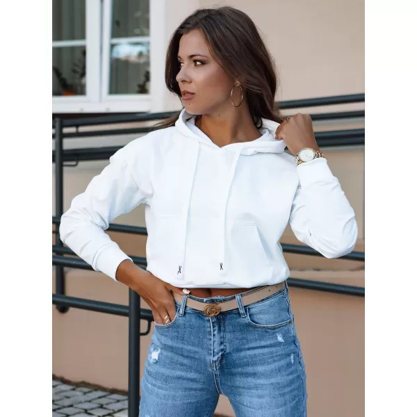  Dámská mikina DSTREET TRENDHOOD BY1310 BÍLÁ 