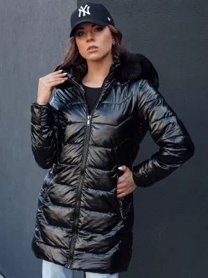 Dámský kabát DSTREET SHINE ČERNÁ