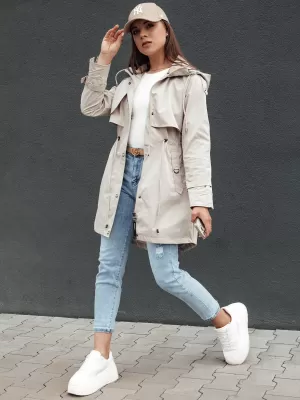 Dámská bunda DSTREET FASHLOVE TY4393 SVĚTLE ŠEDÁ