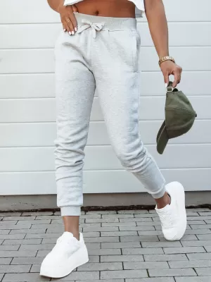 Dámské tepláky DSTREET FITS SVĚTLE ŠEDÁ