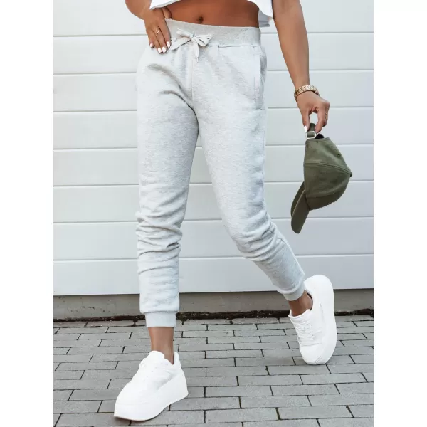  Dámské tepláky DSTREET FITS SVĚTLE ŠEDÁ 