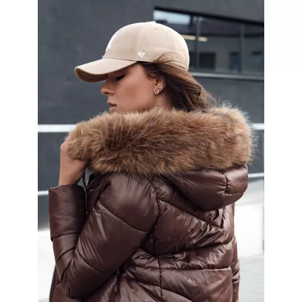  Dámská bunda DSTREET WINTERCHIC ty4458 KARAMELOVÁ 