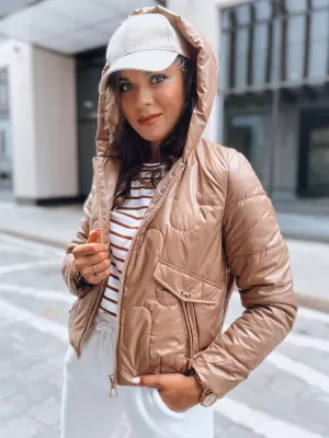 Dámská bunda DSTREET LILYWOOL TY3714 ZLATÁ