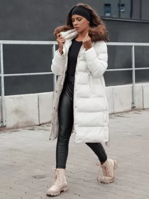 Dámský zimní kabát DSTREET STYLEBELLA BÍLÁ