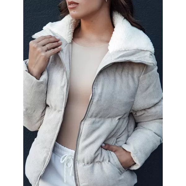  Dámská zimní bunda DSTREET TRENDYGLAM TY4358 BÉŽOVÁ 
