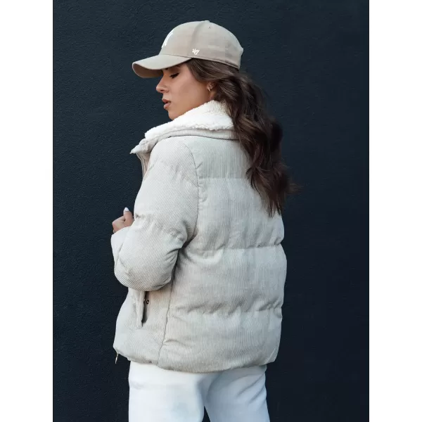  Dámská zimní bunda DSTREET TRENDYGLAM TY4358 BÉŽOVÁ 