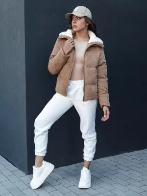 Dámská zimní bunda DSTREET TRENDYGLAM TY4359 BÉŽOVÁ