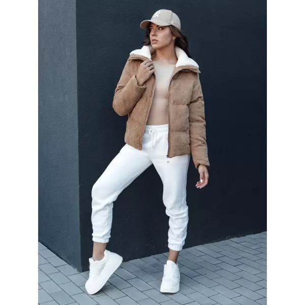  Dámská zimní bunda DSTREET TRENDYGLAM TY4359 BÉŽOVÁ 
