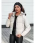 Dámská zimní bunda DSTREET NORDPUFF SVĚTLE ŠEDÁ