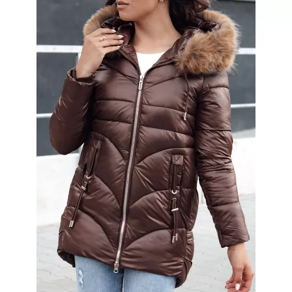  Dámská bunda DSTREET WINTERCHIC ty4458 KARAMELOVÁ 