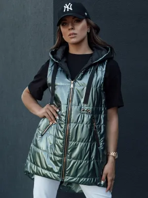 Dámská vesta DSTREET PIXIECODE TY4445 ZELENÁ