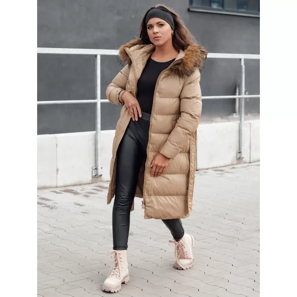  Dámský zimní kabát DSTREET STYLEBELLA BÉŽOVÁ 