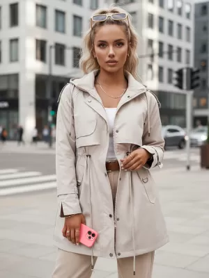 Dámská parka DSTREET BRENS SVĚTLE BÉŽOVÁ