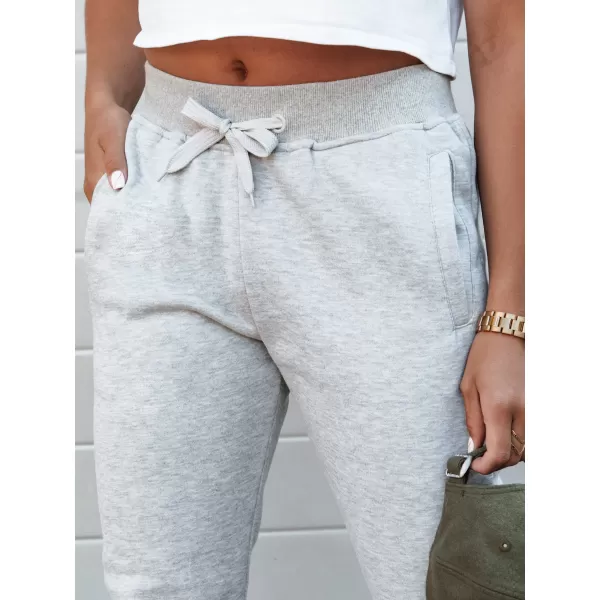  Dámské tepláky DSTREET FITS SVĚTLE ŠEDÁ 