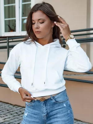 Dámská mikina DSTREET TRENDHOOD BY1310 BÍLÁ