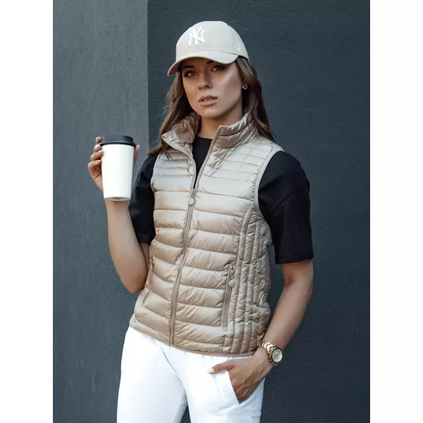  Dámská vesta DSTREET STYLISHZ TY4439 KARAMELOVÁ 
