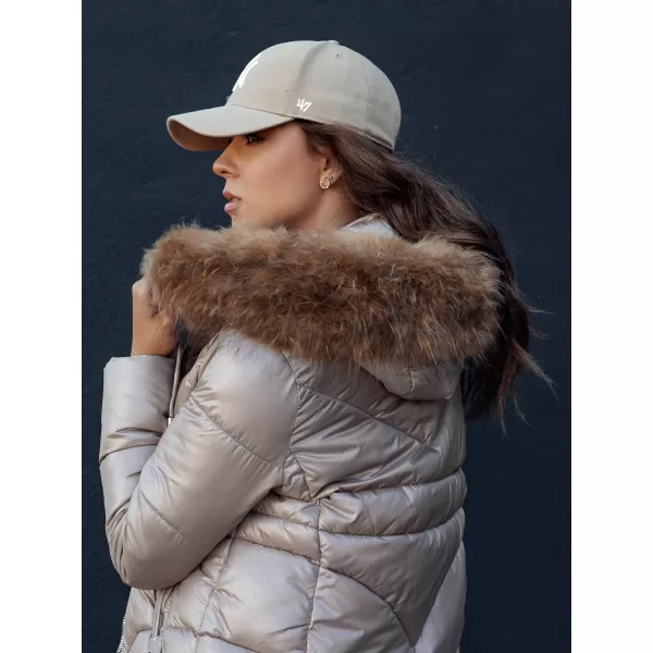  Dámská bunda DSTREET WINTERCHIC ty4438 KARAMELOVÁ 