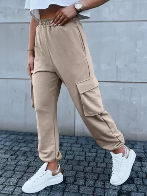 Dámské tepláky DSTREET BAGGY UY1607 BÉŽOVÁ