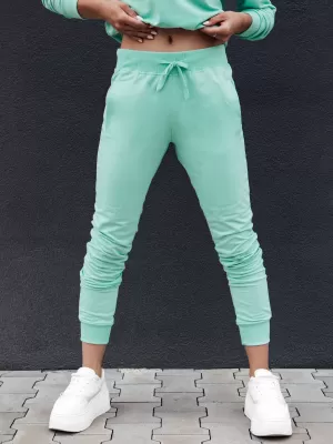 Dámské tepláky DSTREET RELAX MODE UY2140 SVĚTLE ZELENÁ