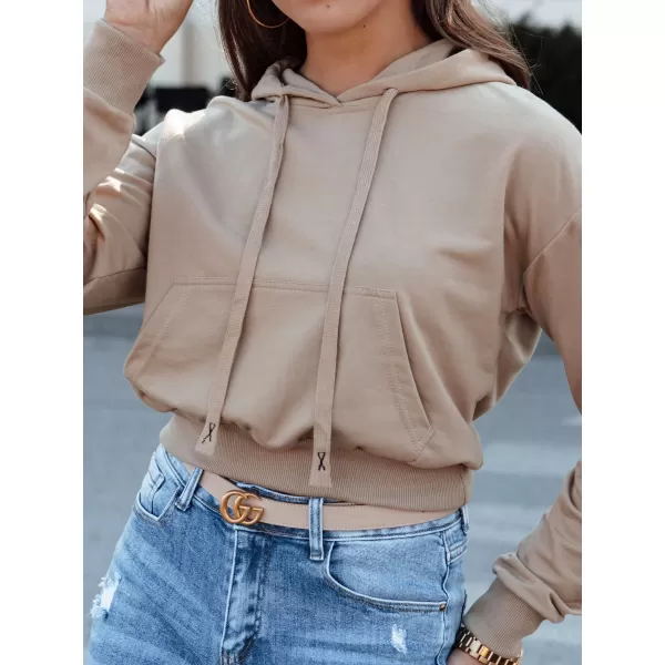  Dámská mikina DSTREET TRENDHOOD BY1311 KARAMELOVÁ 