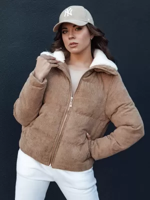 Dámská zimní bunda DSTREET TRENDYGLAM TY4359 BÉŽOVÁ