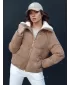 Dámská zimní bunda DSTREET TRENDYGLAM TY4359 BÉŽOVÁ