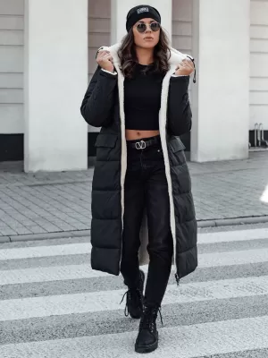 Dámský kabát DSTREET GLAMPUFF TY4606 ČERNÁ